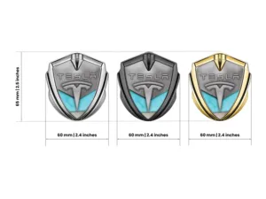 Tesla Emblema Metal Insignia Actual Acabado Excelso Tacto